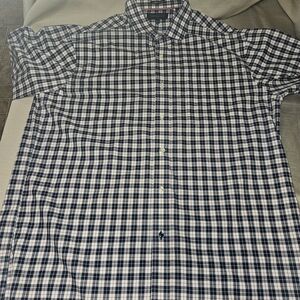 Tommy Hilfiger Men's Checkered Shirt - Navy and White